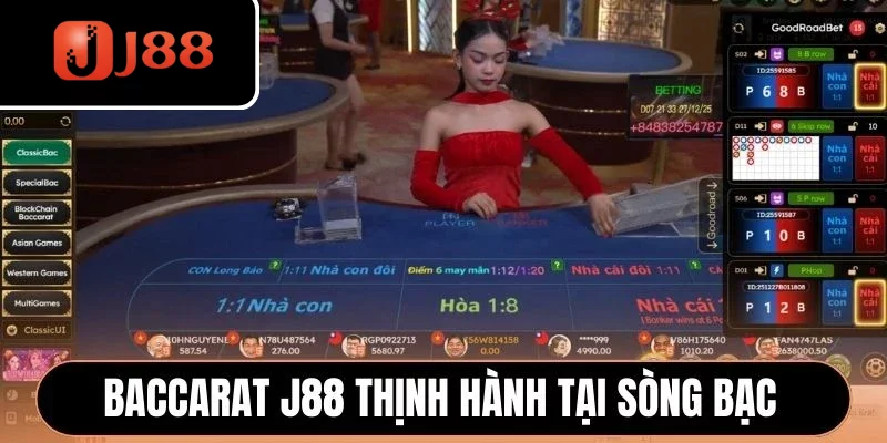 Baccarat J88 là game bài thịnh hành tại sòng bạc