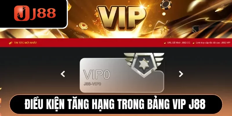 Điều kiện tăng hạng trong bảng Vip J88 Điều kiện tăng hạng trong bảng Vip J88