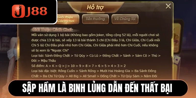 Sập Hầm là Binh lủng dẫn đến thất bại Sập Hầm là Binh lủng dẫn đến thất bại