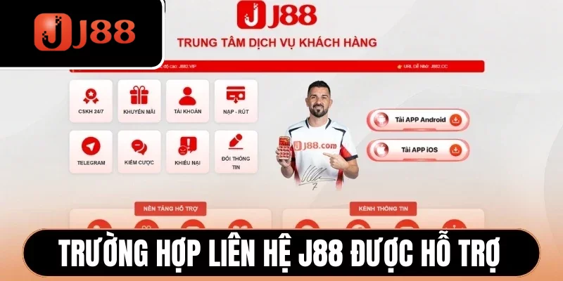 Trường hợp liên hệ J88 được hỗ trợ