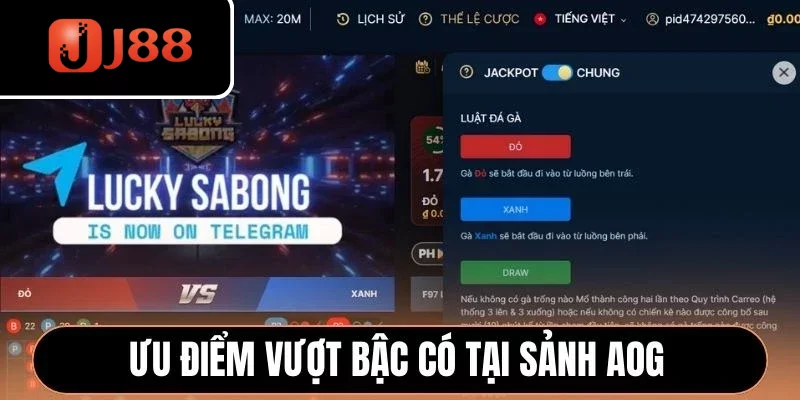Ưu điểm vượt bậc có tại sảnh AOG